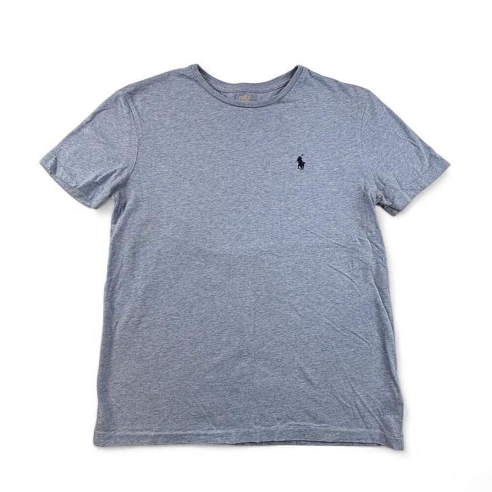 Polo Ralph Lauren Blue Heather Crewneck T-Shirt Men's Small Pony Logo Cotton Tee